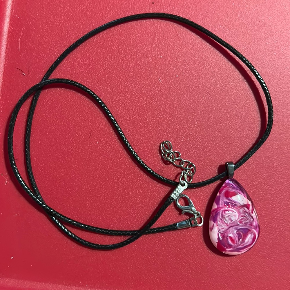 Local Art Pink Charm Adjustable Necklace